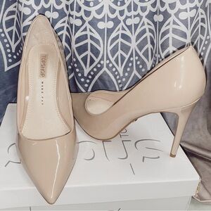 TOPSHOP Nude, Pointed-Toe Heel - Size 8.5